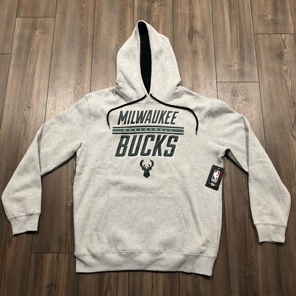 NBA Other - Light Gray Milwaukee Bucks Hoodie